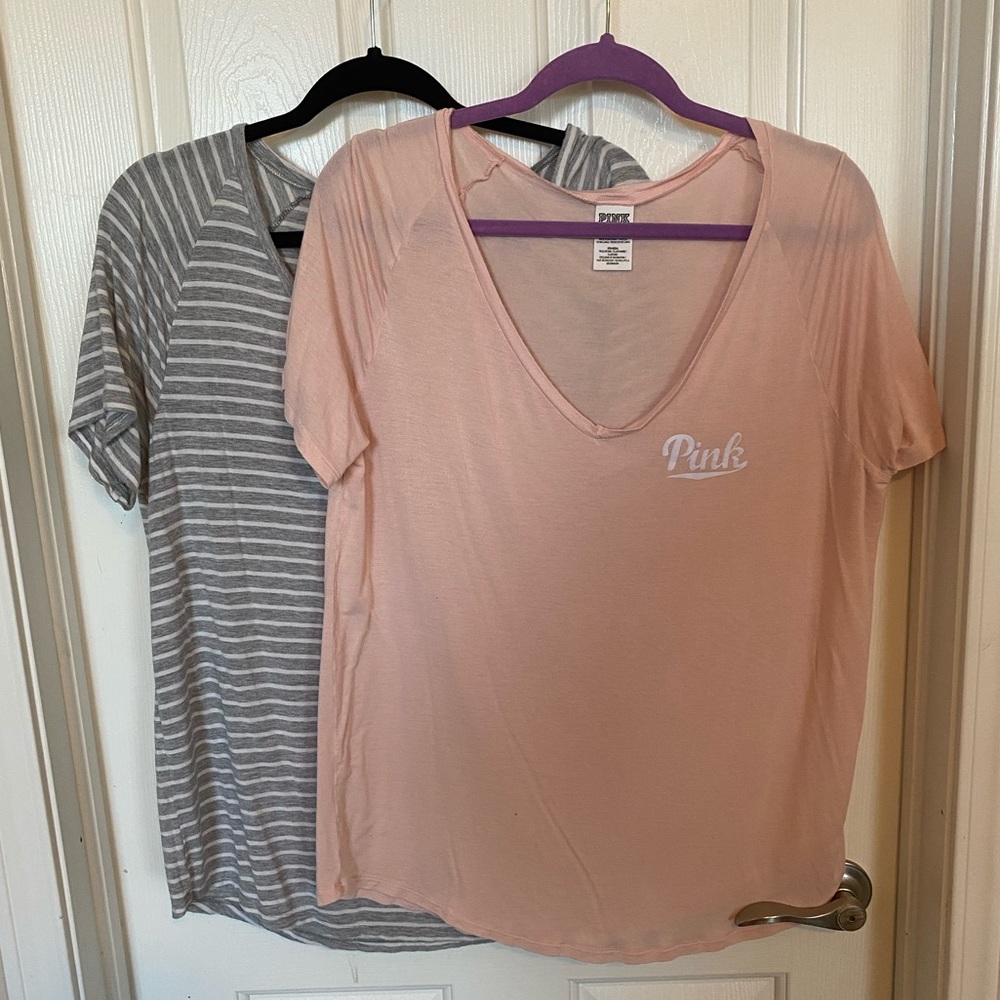 Two oversized PINK tees